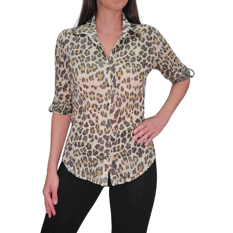 David Cline Aleksandra Roll-Up Sleeve Top - Skin