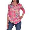 David Cline Lena 3/4 Sleeve Top - Peony