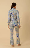 Hale Bob Anya V-Neck Long Sleeve Top - Blue - FINAL SALE
