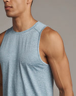 Rhone Men's Atmosphere Tank Top - Blue Stone/White Heather