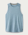 Rhone Men's Atmosphere Tank Top - Blue Stone/White Heather