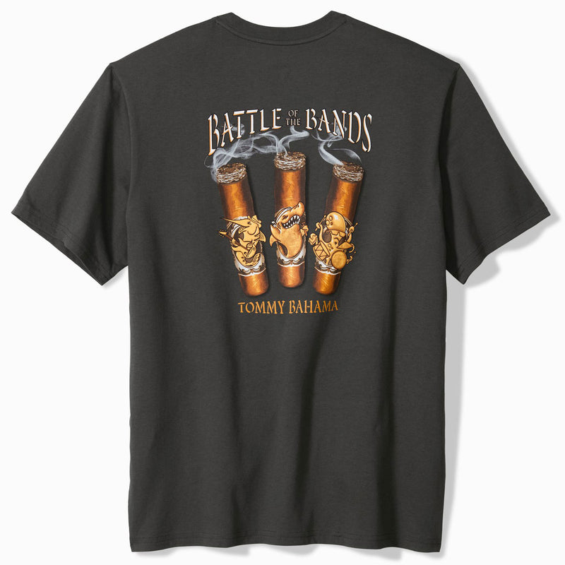 Tommy Bahama Men's Big & Tall Battle Of The Bands Pocket T-Shirt - Coal