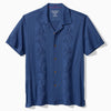Tommy Bahama Men's Big & Tall Palm Fresco Beach Border Camp Shirt - Carbon Navy
