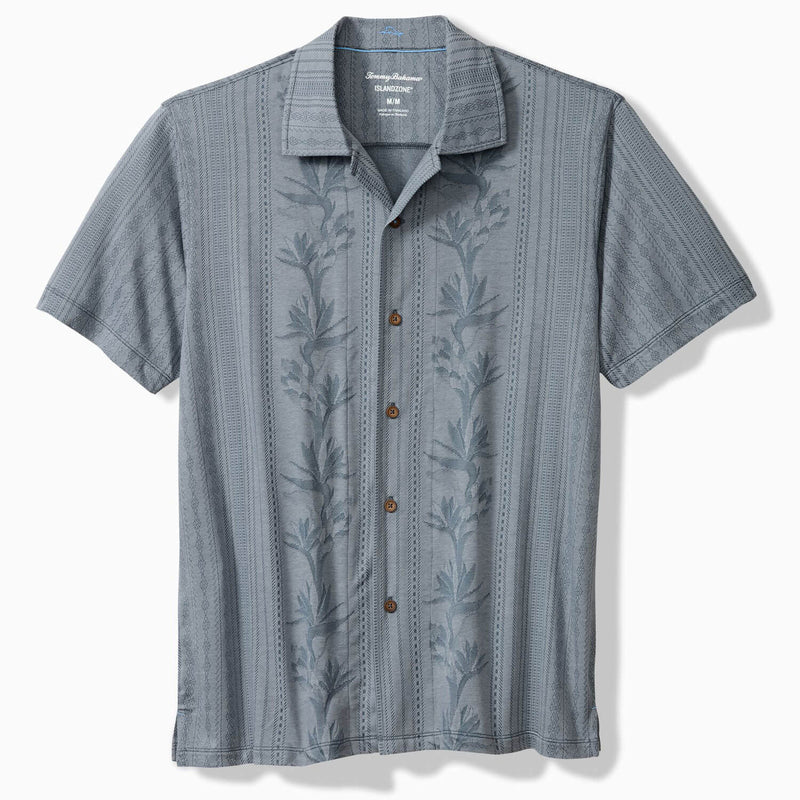 Tommy Bahama Men's Big & Tall Palm Fresco Beach Border Camp Shirt - Steel