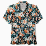 Tommy Bahama Men's Big & Tall Midnight Blooms Silk Camp Shirt - Evening Blue