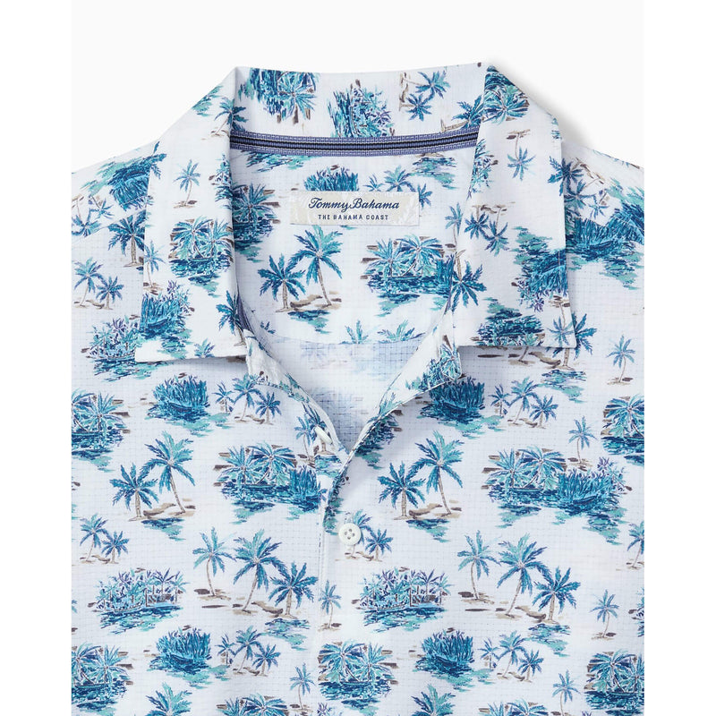 Tommy Bahama Men's Big & Tall Bahama Coast Palm Scape Polo Shirt - Azul Mar