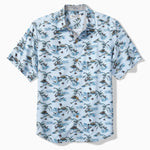 Tommy Bahama Men's Big & Tall Coastal Ease Beachfront Paradise Camp Shirt - Dusty Larkspur