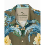 Tommy Bahama Men's Big & Tall Pineapple Petals Silk Camp Shirt - Blue Ash