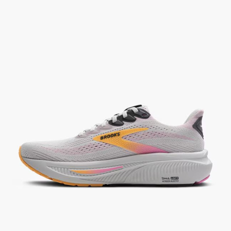 Brooks Womens Ghost 17 Shoes - Oyster / Apricot / Pink