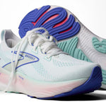 Brooks Womens Glycerin GTS 22 Shoes - White / Limpet Shell / Amparo Blue