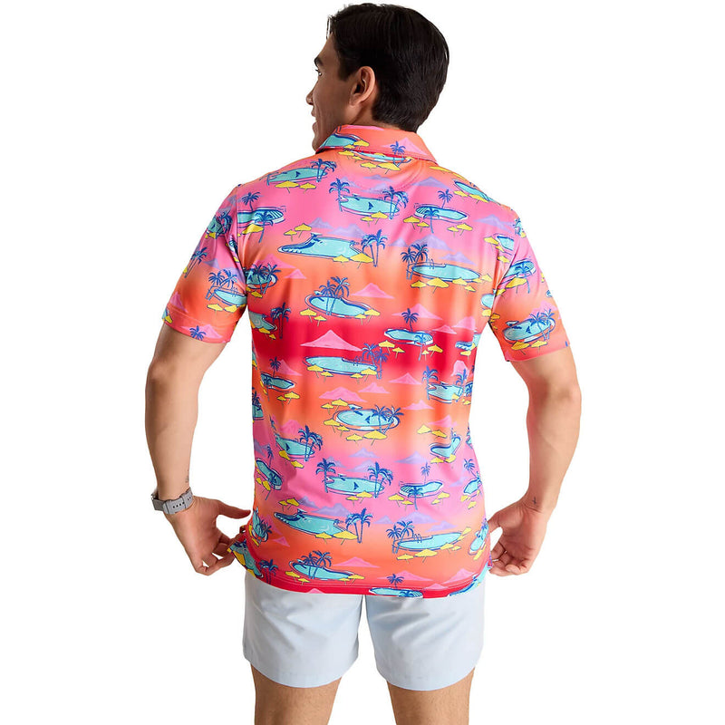 Chubbies The Offsite '24 Performance Polo Shirt - Bright Pink