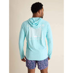 Chubbies The Kind Of A Big Teal Long Sleeve Sun Hoodie T-Shirt - TAQ