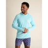 Chubbies The Kind Of A Big Teal Long Sleeve Sun Hoodie T-Shirt - TAQ