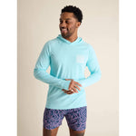 Chubbies The Kind Of A Big Teal Long Sleeve Sun Hoodie T-Shirt - TAQ