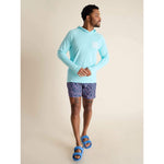 Chubbies The Kind Of A Big Teal Long Sleeve Sun Hoodie T-Shirt - TAQ