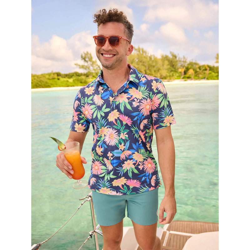 Chubbies The Big Bloomer Polo Shirt - Navy