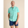 Chubbies The I See the Foam Short Sleeve Sport Shirt - Teal - Solid
