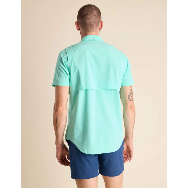 Chubbies The I See the Foam Short Sleeve Sport Shirt - Teal - Solid
