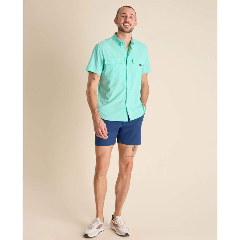 Chubbies The I See the Foam Short Sleeve Sport Shirt - Teal - Solid