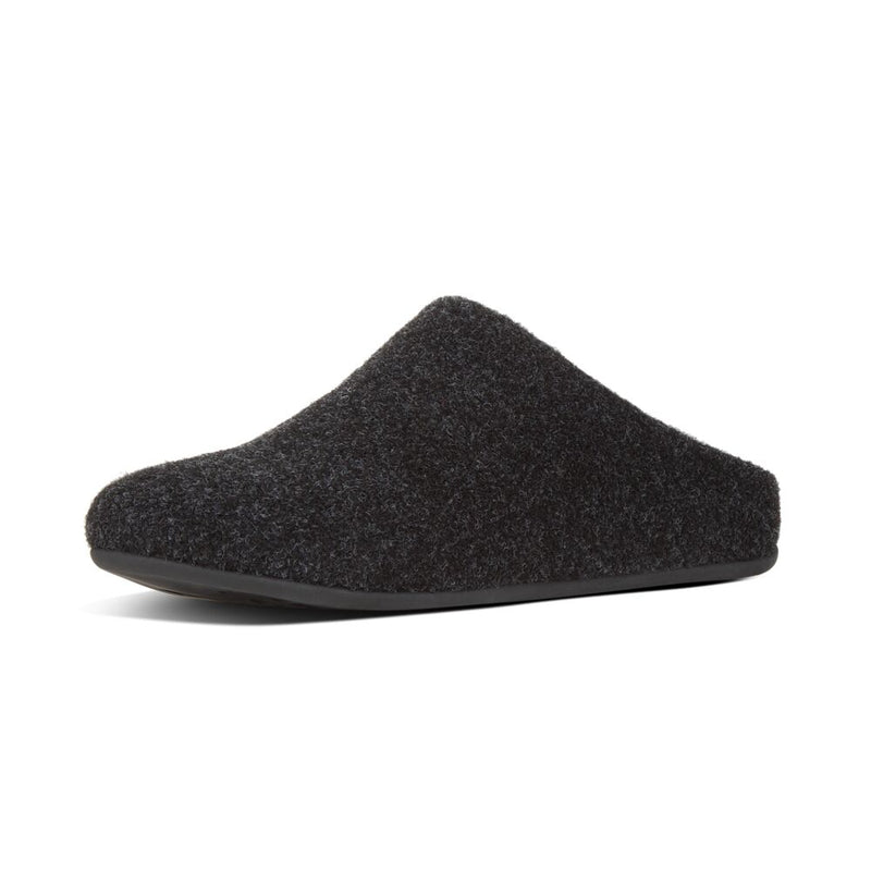 FitFlop Chrissie Felt Slippers - Black