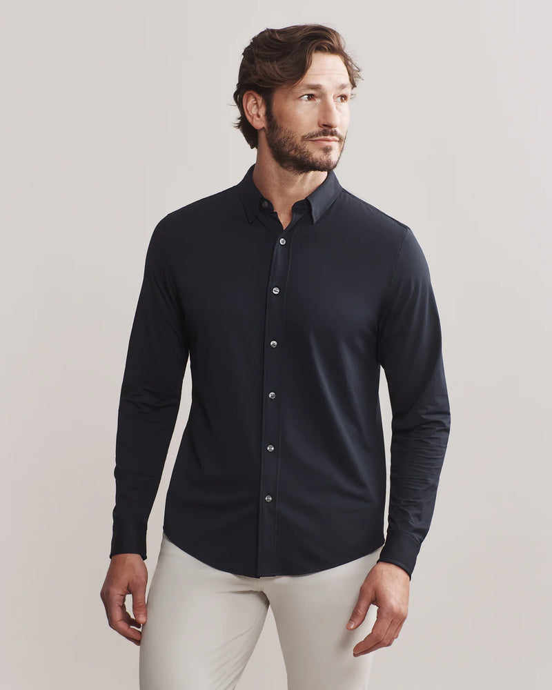 Rhone Men's Commuter Classic Fit Sport Shirt - True Navy