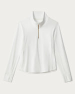 Rhone Women's Course To Court 1/4 Zip Pullover - Snow White