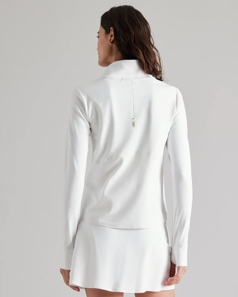 Rhone Women's Course To Court 1/4 Zip Pullover - Snow White