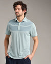 Rhone Men's Cross-Court Polo Shirt - Blue Water