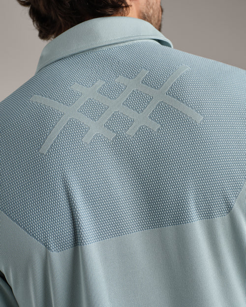 Rhone Men's Cross-Court Polo Shirt - Blue Water