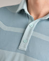 Rhone Men's Cross-Court Polo Shirt - Blue Water