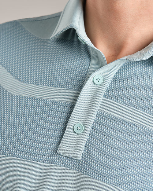 Rhone Men's Cross-Court Polo Shirt - Blue Water