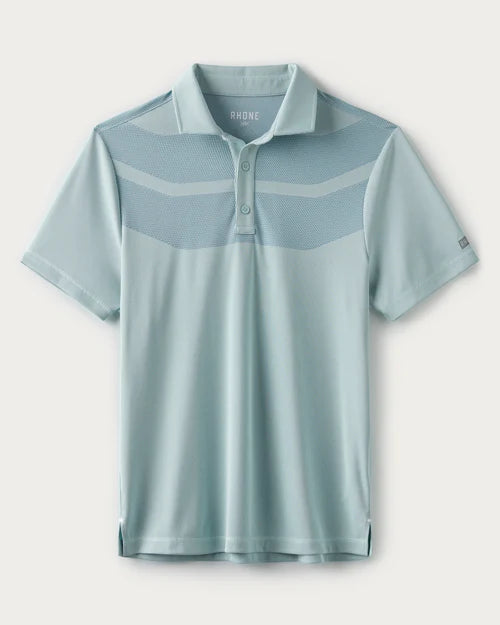 Rhone Men's Cross-Court Polo Shirt - Blue Water