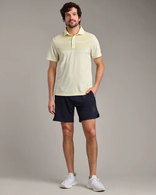 Rhone Men's Cross-Court Polo Shirt - Yellow Dawn