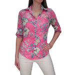 David Cline Roll Up Sleeve Top - Azalea