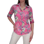 David Cline Roll Up Sleeve Top - Azalea