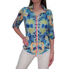 David Cline Roll Up Sleeve Top - Azure