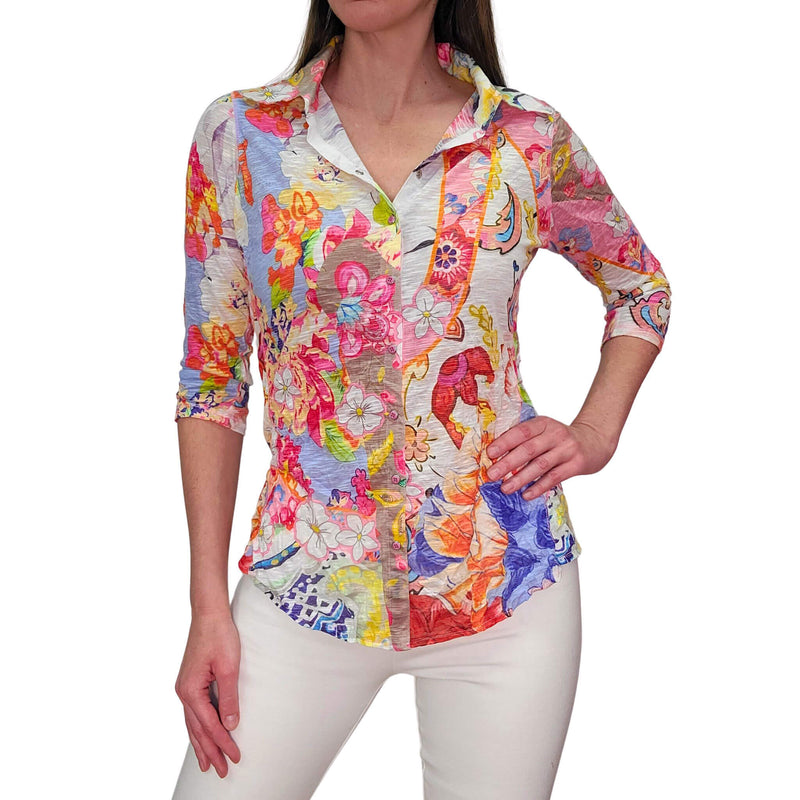 David Cline 3/4 Sleeve Top - Punch