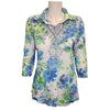 David Cline Santorini 3/4 Sleeve Top - Garden