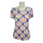 David Cline Majorca Short Sleeve Crew Neck Top with Stones - Preppy