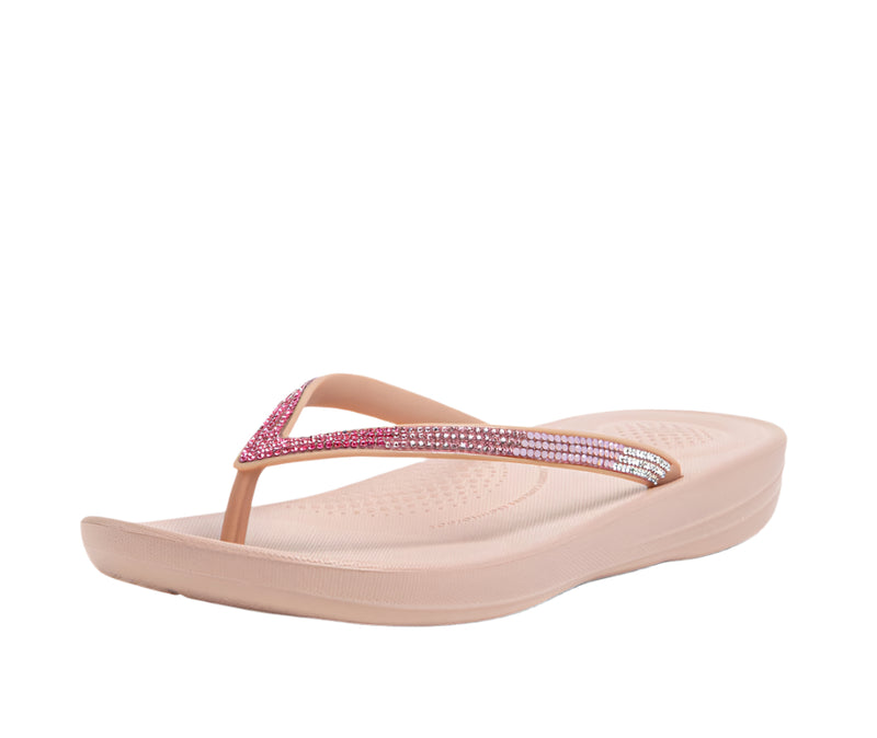 FitFlop Iqushion Sparkle Ombre Flip Flops Sandals - Beige Pink