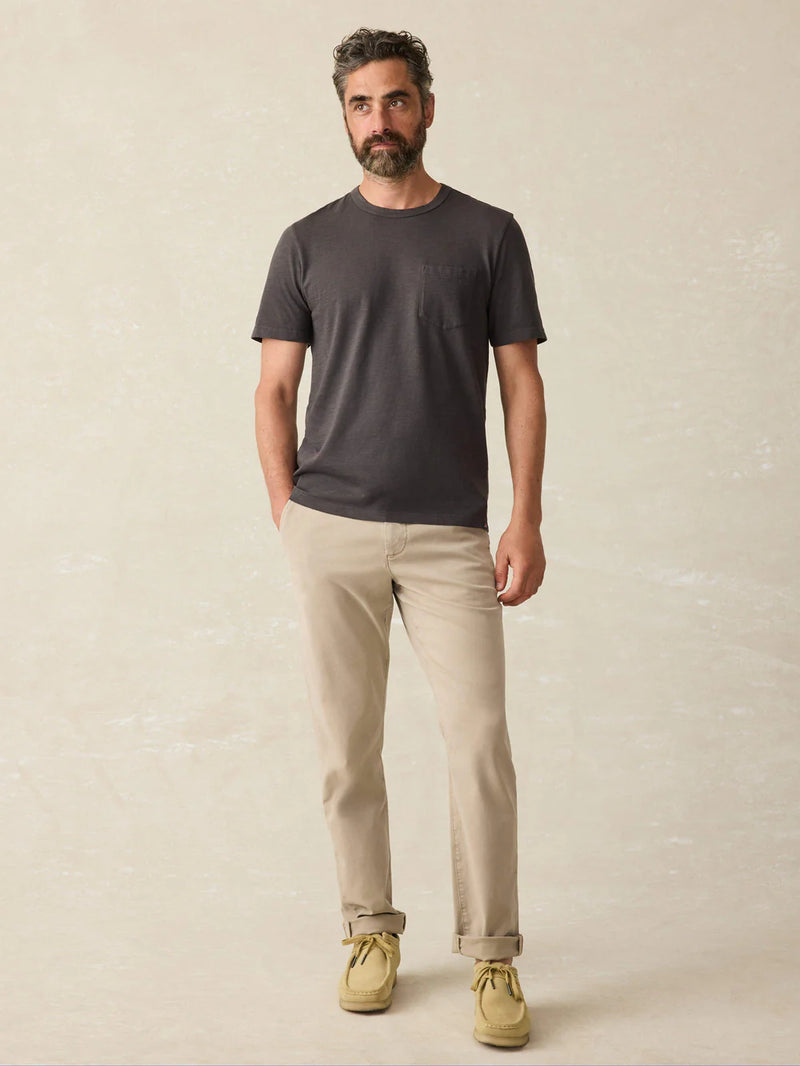 Faherty Sunwashed Pocket T-Shirt - Washed Black