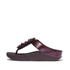 FitFlop Fino Bauble Bead Leather Sandals - Metallic Plumberry