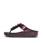 FitFlop Fino Bauble Bead Leather Sandals - Metallic Plumberry