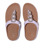 FitFlop Fino Crystal Chain Leather Sandals - Cool Lilac