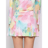 G Lifestyle 17-Inch Print Flare Skort - Multi Coral - FINAL SALE