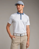 Rhone Men's Golf Sport Polo Shirt - Blue Stone Foulard