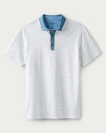 Rhone Men's Golf Sport Polo Shirt - Blue Stone Foulard
