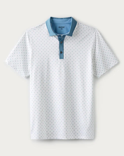 Rhone Men's Golf Sport Polo Shirt - Blue Stone Foulard