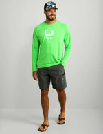 Huk Icon Long Performance Crew T-Shirt - Summer Green