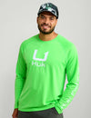 Huk Icon Long Performance Crew T-Shirt - Summer Green